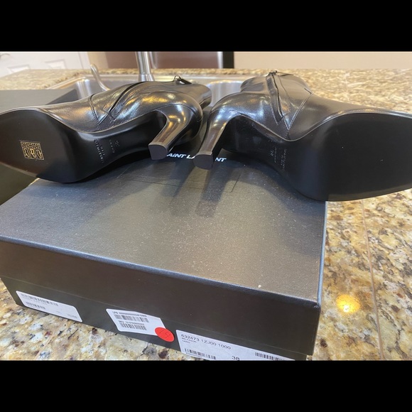 Brand New Black - Blu Bootie SAINT LAURENT - Picture 7 of 9